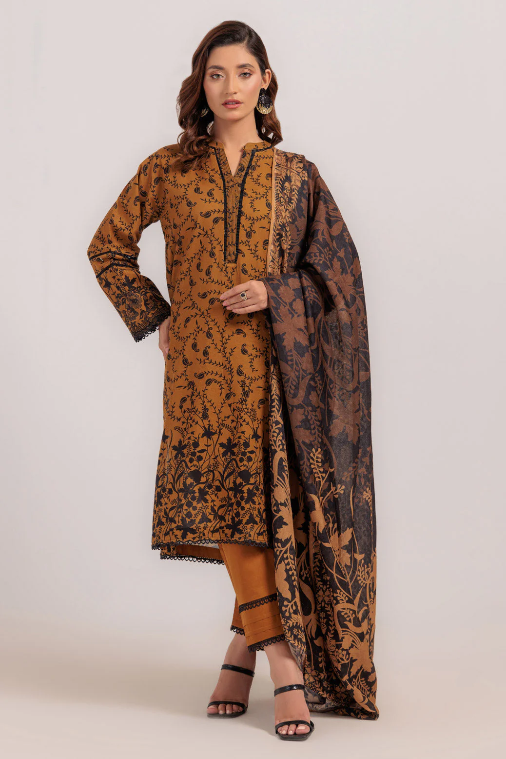 BROWN-KHADDAR-3 PIECE (WS7243P19) - Image 3