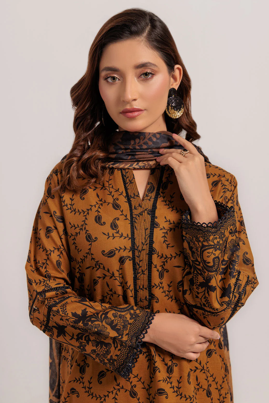 BROWN-KHADDAR-3 PIECE (WS7243P19) - Image 4