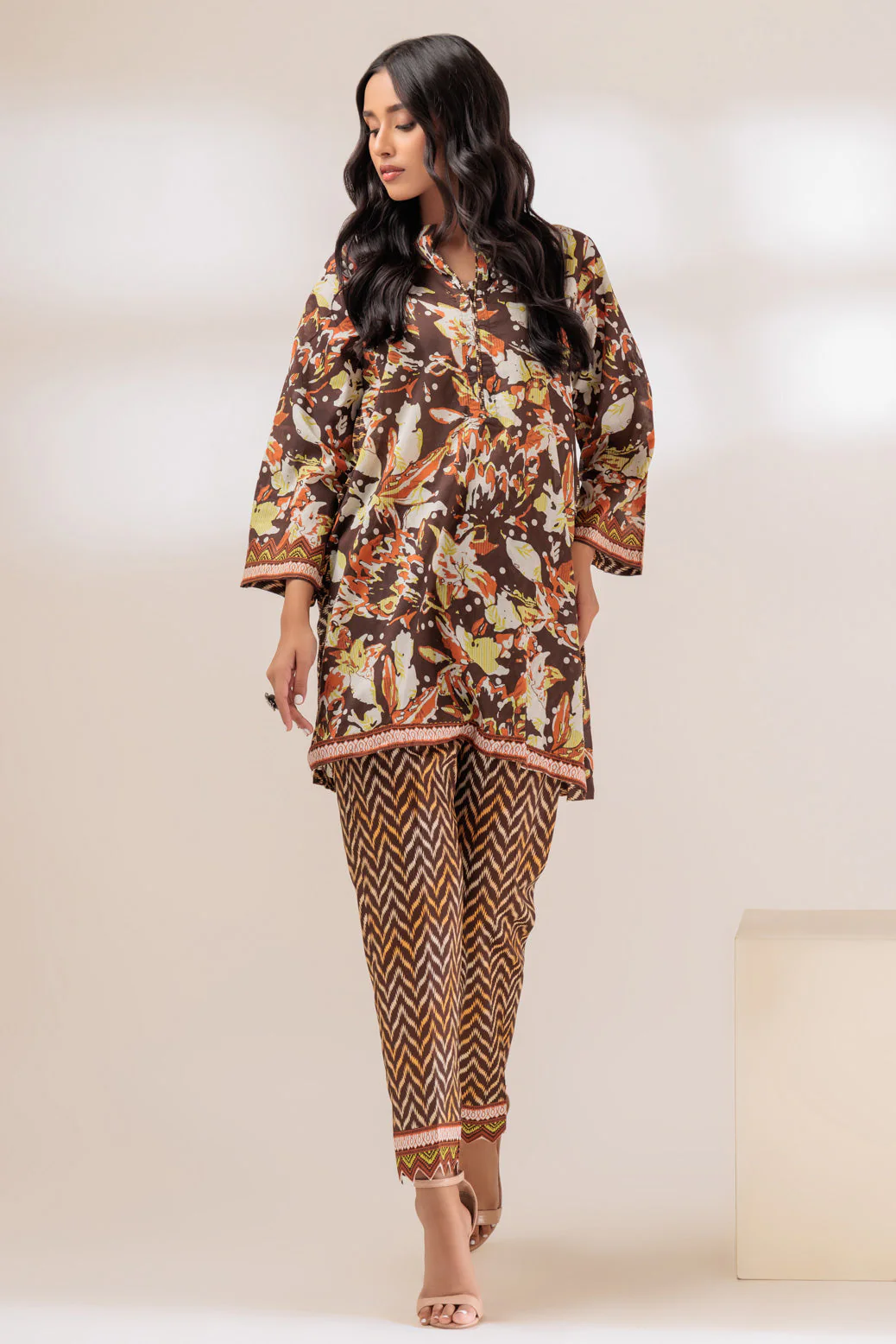 BROWN-LAWN-2 PIECE (RAK232P07) - Image 2