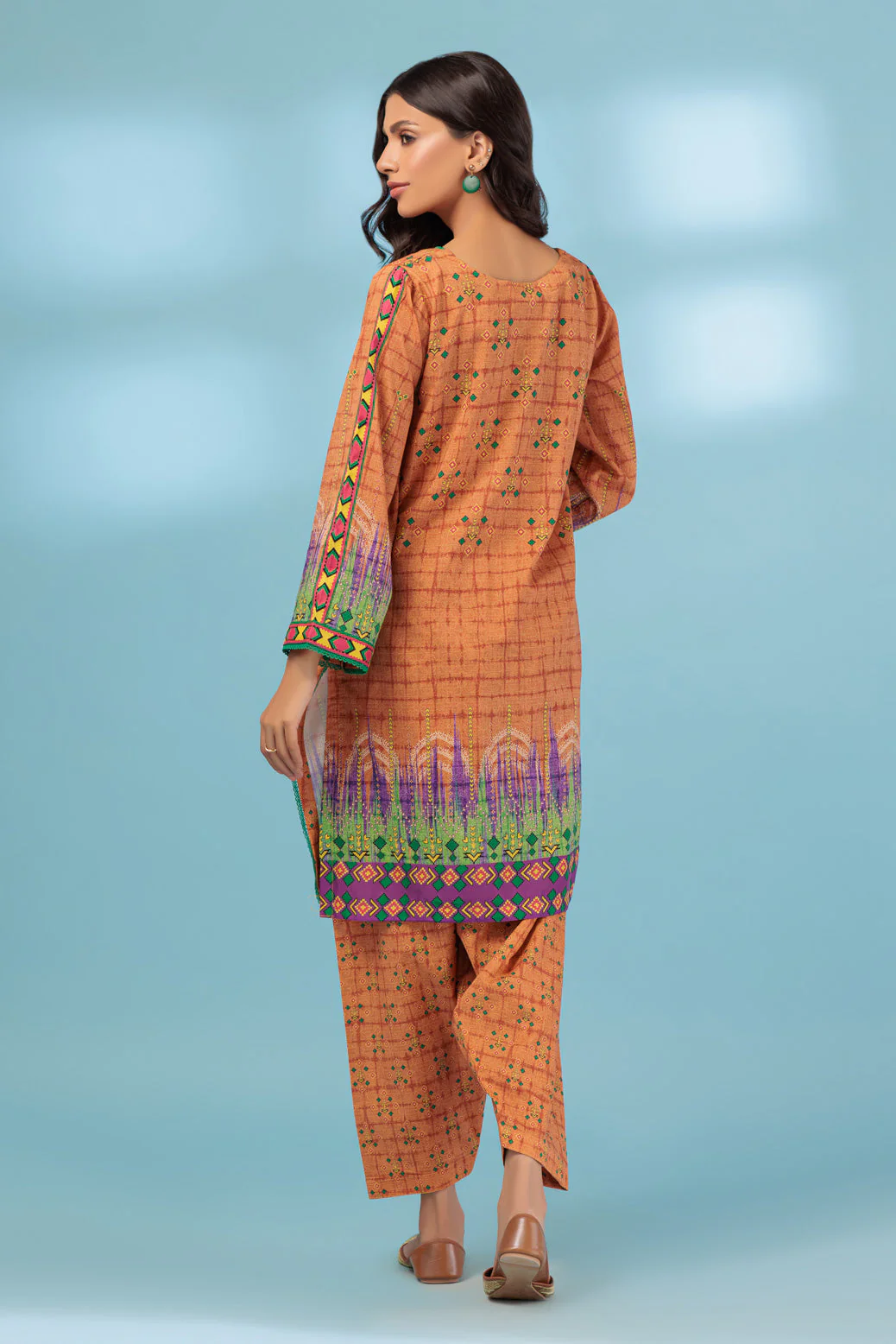 BROWN-LAWN-2 PIECE (SAK232P05) - Image 4
