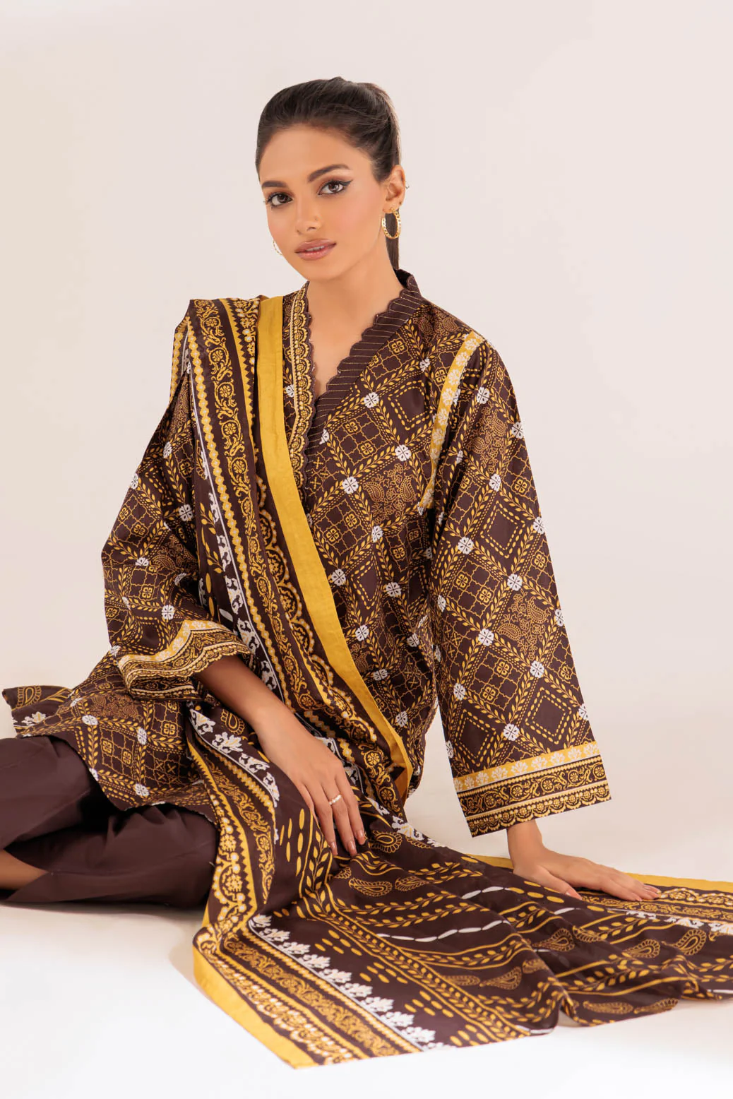 BROWN-LAWN-3 PIECE (SSS233P121) - Image 2