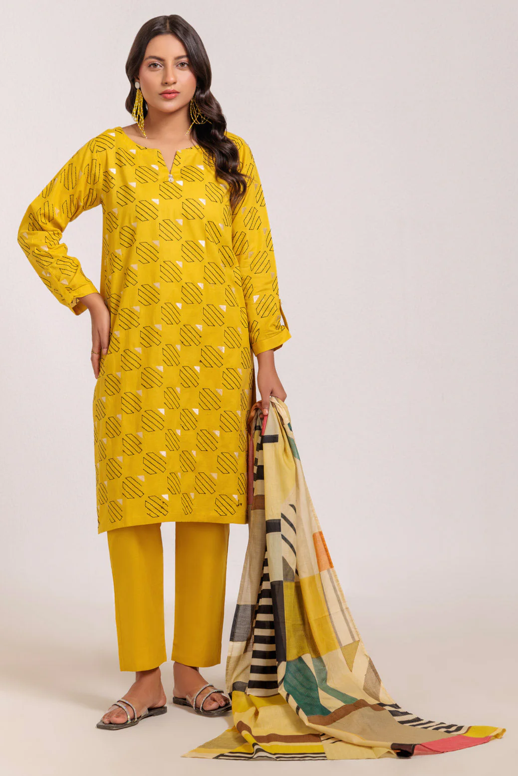 YELLOW-CAMBRIC-3 PIECE (BS1243P07) - Image 3
