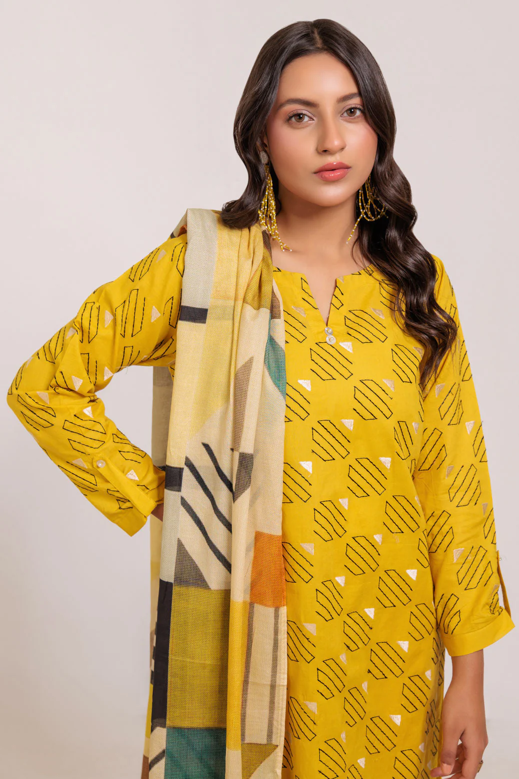 YELLOW-CAMBRIC-3 PIECE (BS1243P07) - Image 4