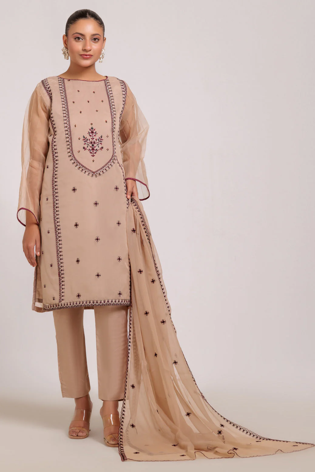 BEIGE-ORGANZA-3 PIECE (BS5243P27) - Image 3