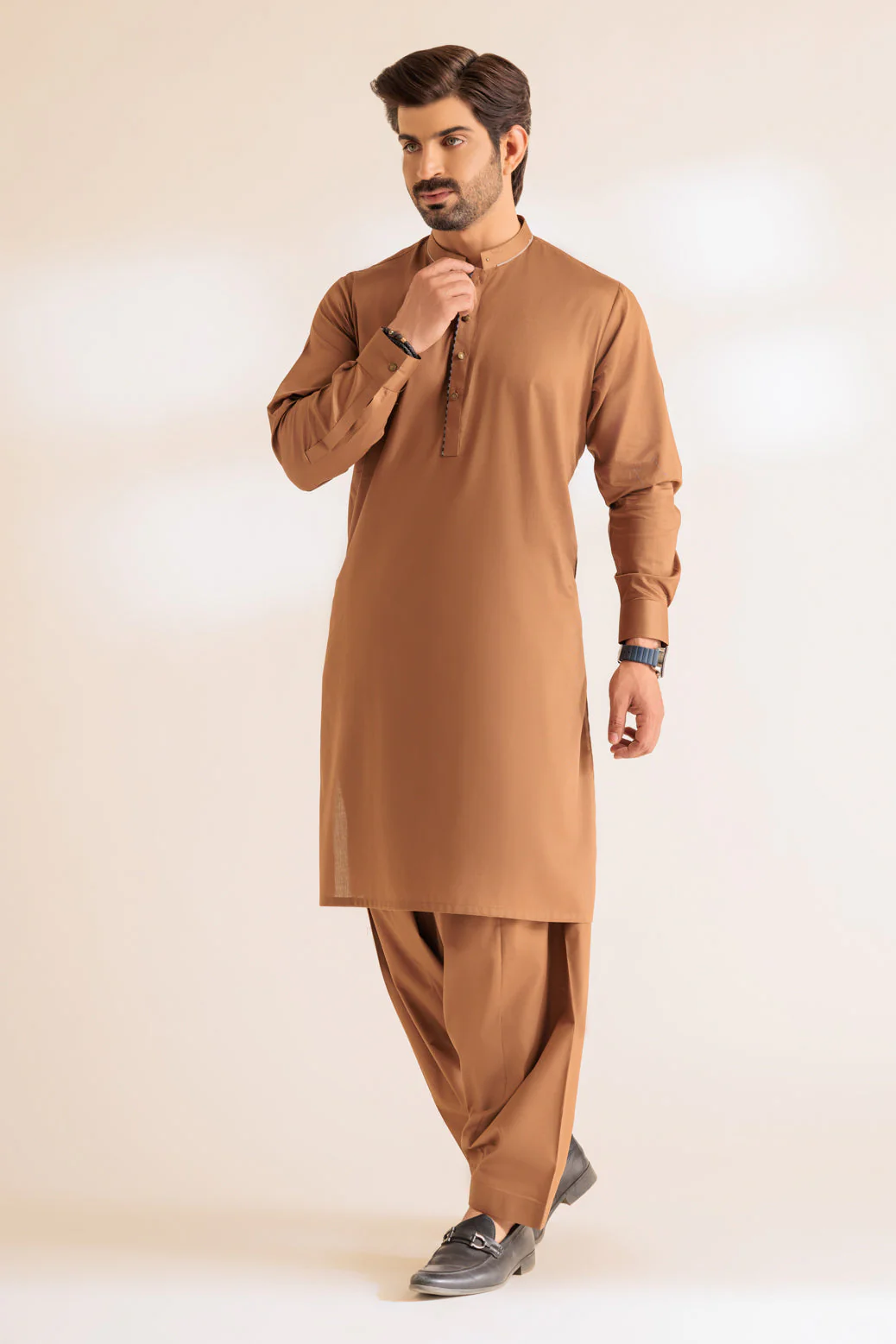 BUFF-COTTON-KURTA SHALWAR - (KSRS24-015) - Image 3
