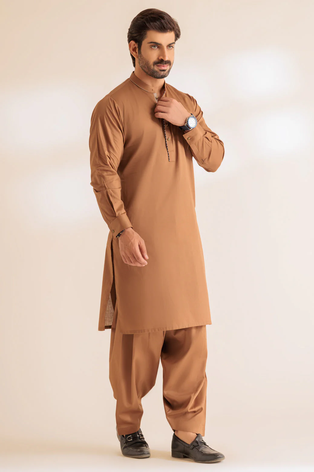 BUFF-COTTON-KURTA SHALWAR - (KSRS24-015) - Image 4
