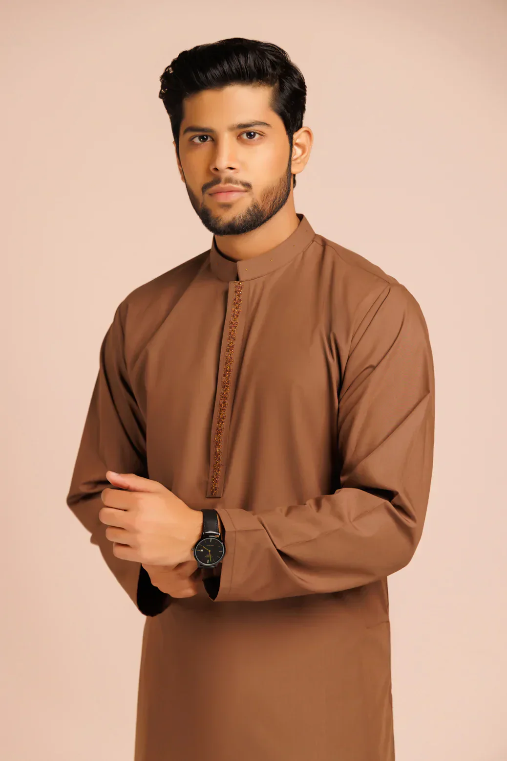 C-BROWN-BLENDED-KURTA SHALWAR (KSRS23-049) - Image 2