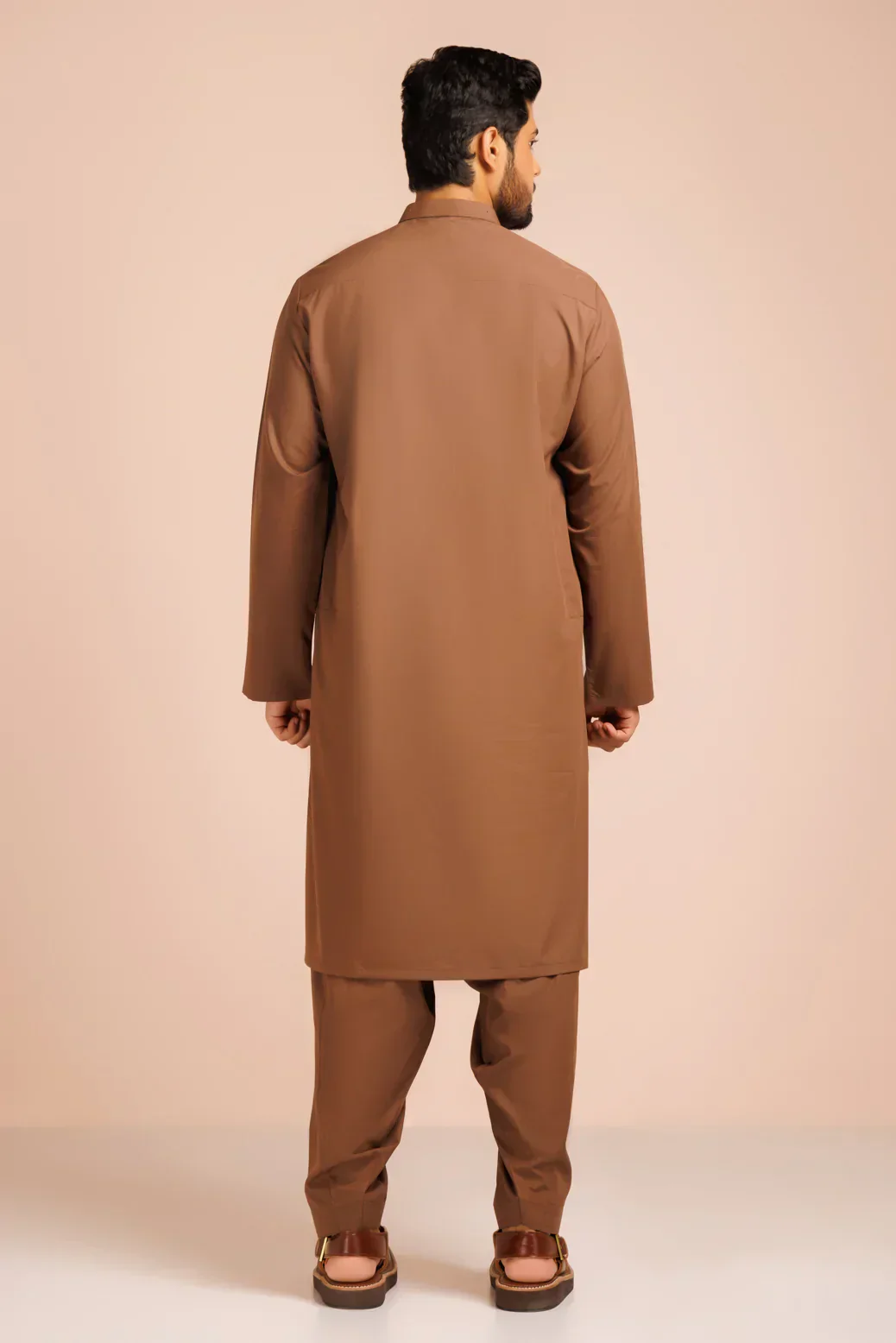 C-BROWN-BLENDED-KURTA SHALWAR (KSRS23-049) - Image 5