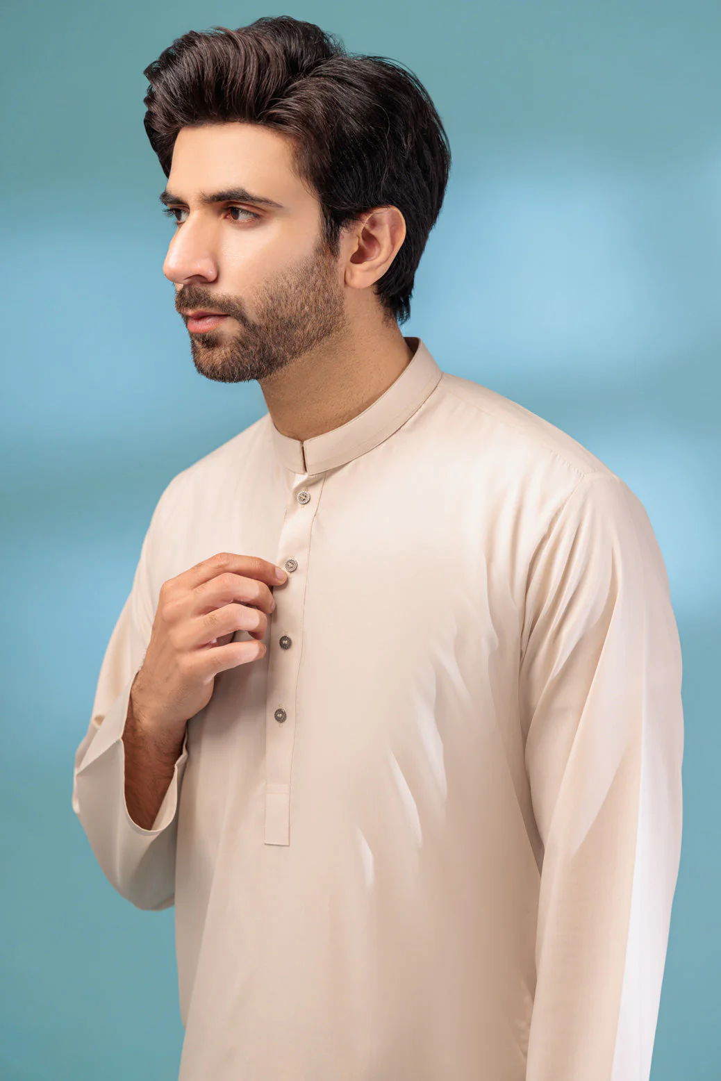 C-BUFF-BLENDED-KURTA SHALWAR - (KSRB23-009) - Image 3