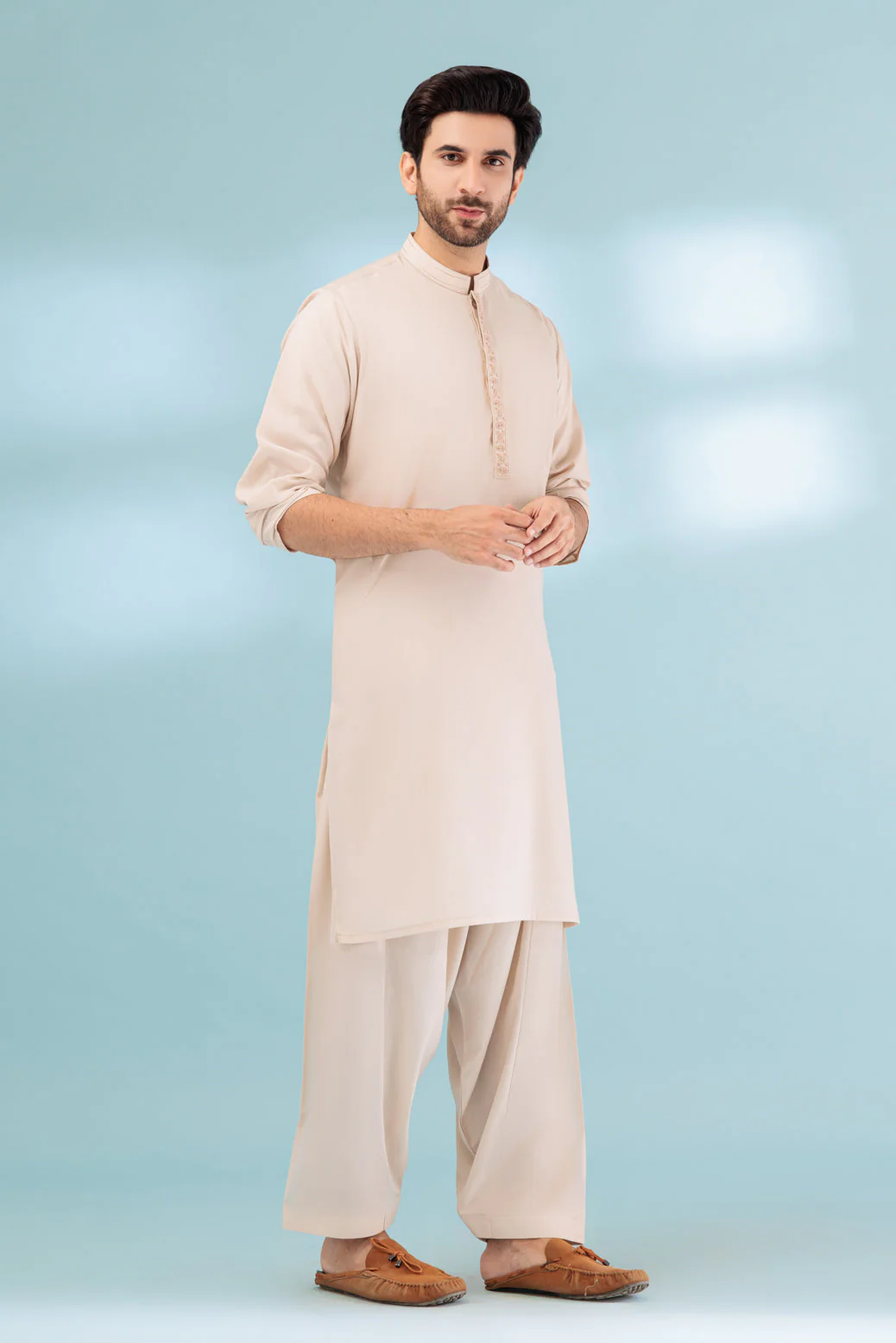 C-BUFF-BLENDED-KURTA SHALWAR - (KSRB23-031) - Image 4