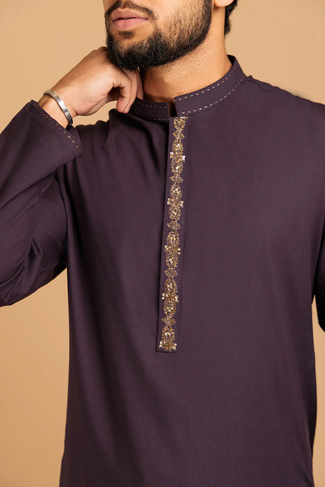 C-GRAPE-BLENDED-KURTA SHALWAR- (KSRS23-086) - Image 2