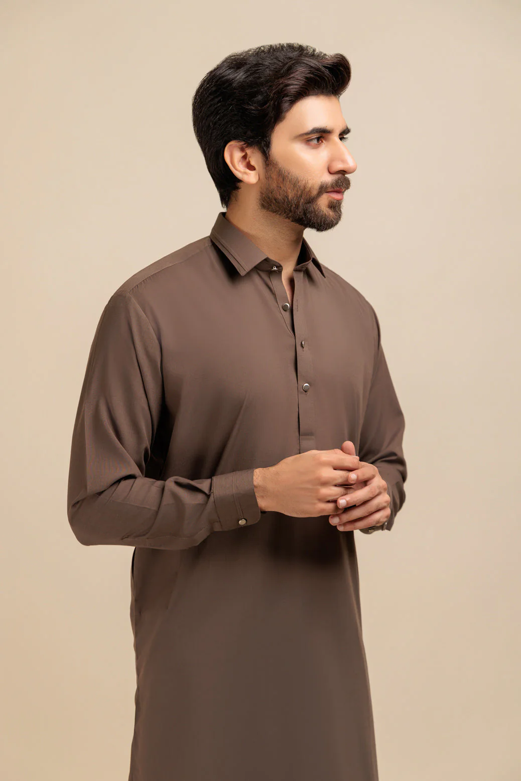 C-TAUPE-BLENDED-SHALWAR SUIT - (GSSB23-018) - Image 2