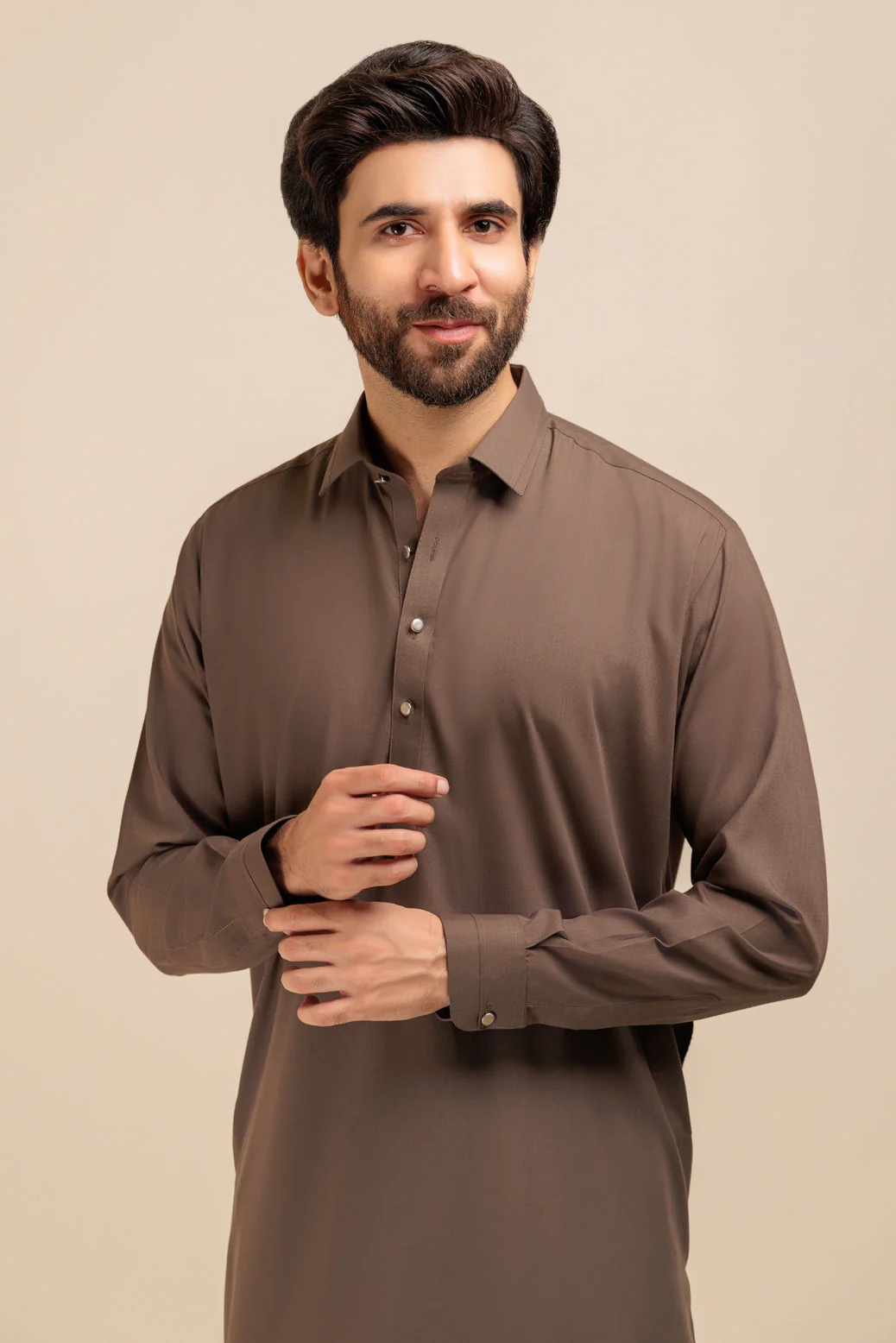 C-TAUPE-BLENDED-SHALWAR SUIT - (GSSB23-018) - Image 4