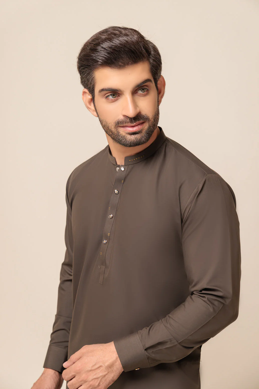 CAROB-BLENDED-SHALWAR SUIT - (GSBW23-009) - Image 3