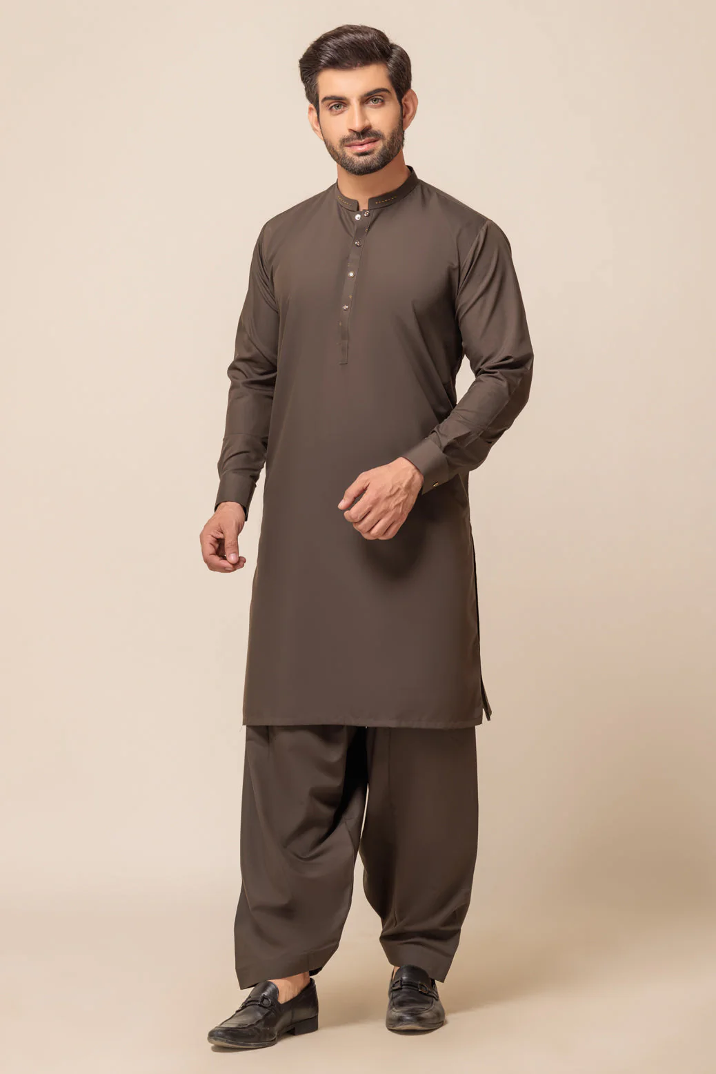 CAROB-BLENDED-SHALWAR SUIT - (GSBW23-009) - Image 4