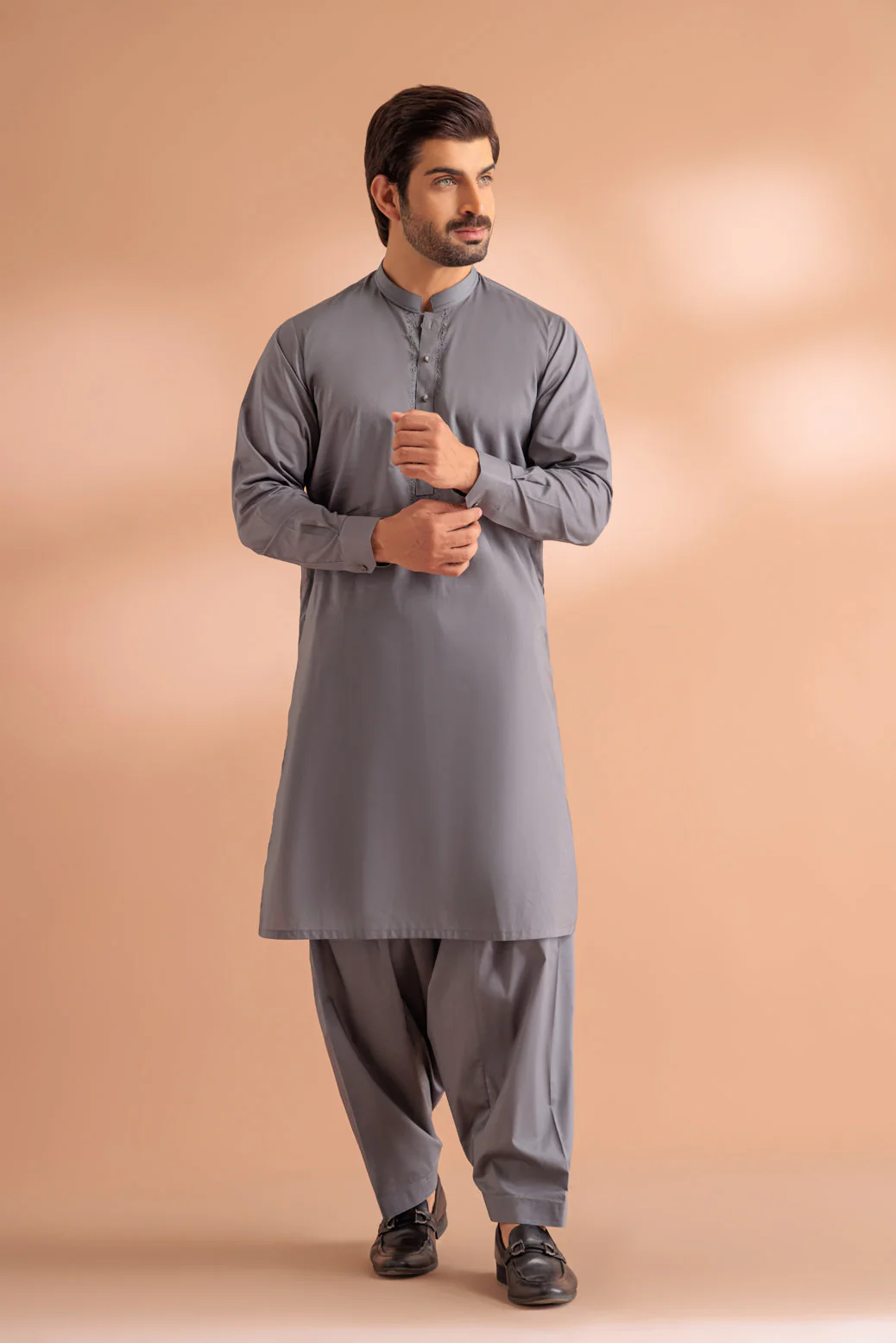 CEMENT-COTTON-KURTA SHALWAR - (KSRS24-023) - Image 4