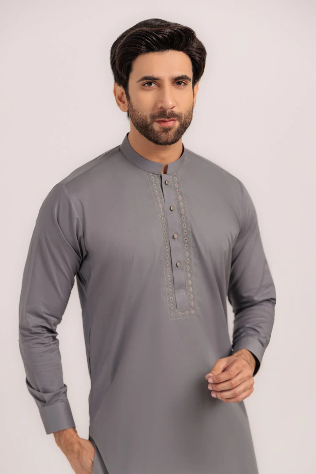 CEMENT-COTTON-KURTA TROUSER - (KSW24-013) - Image 3