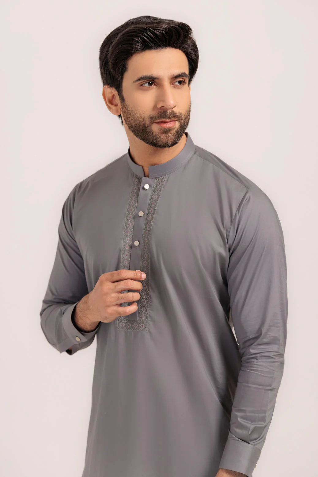 CEMENT-COTTON-KURTA TROUSER - (KSW24-013) - Image 4