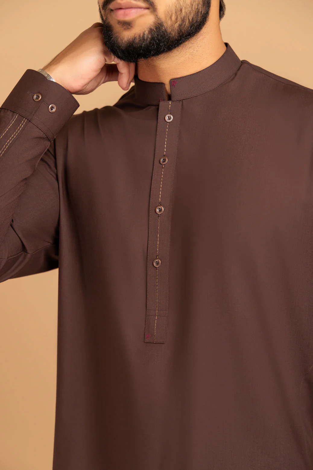CH-NUT-BLENDED-KURTA PAJAMA TROUSER - (KSS23-020) - Image 3