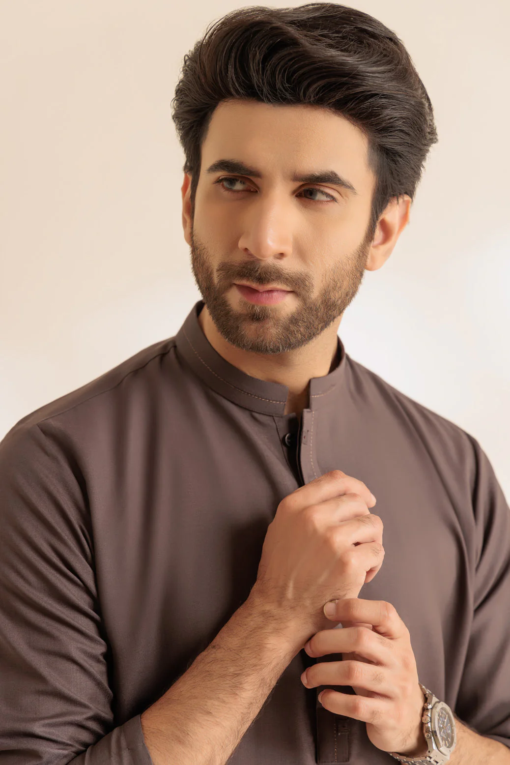 CHARCOAL-BLENDED-KURTA PAJAMA TROUSER - (KSS24-011) - Image 4