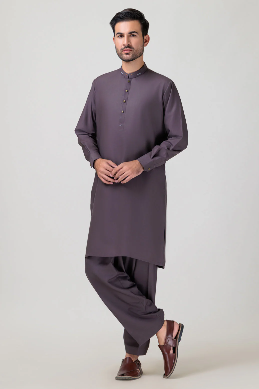 CHARCOAL-BLENDED-KURTA SHALWAR - (KSRB23-019) - Image 5