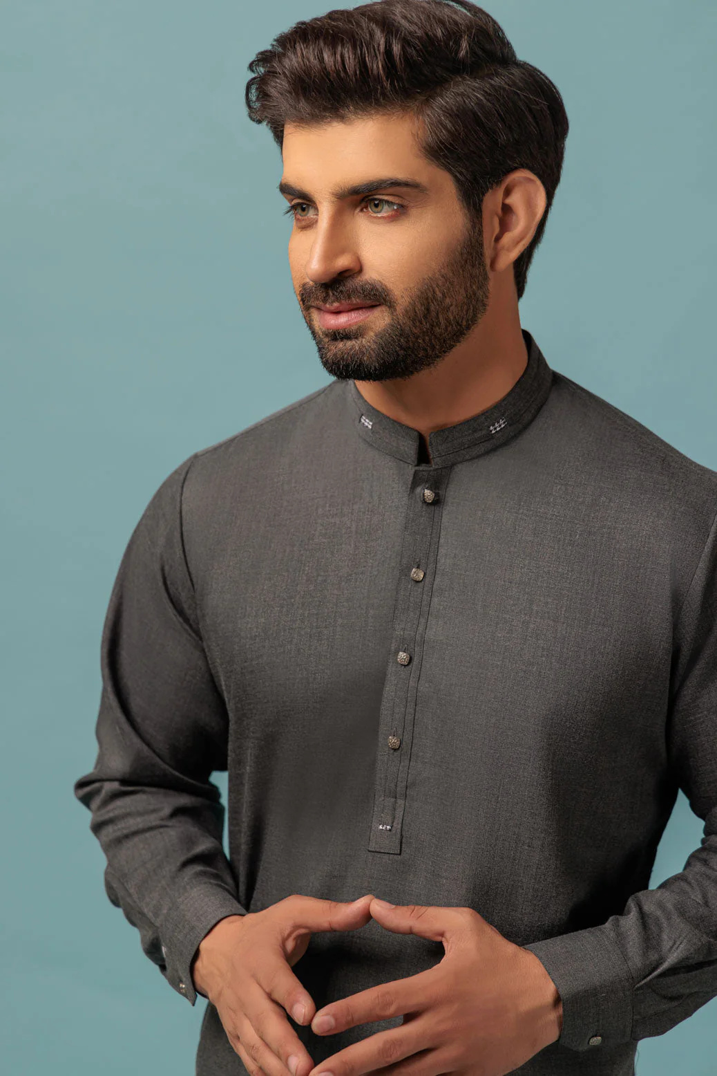 CHARCOAL-BLENDED-KURTA SHALWAR - (KSRW23-038) - Image 3