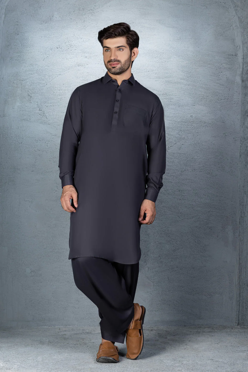 CHARCOAL-BLENDED-SHALWAR SUIT (GSBB22-008) - Image 3