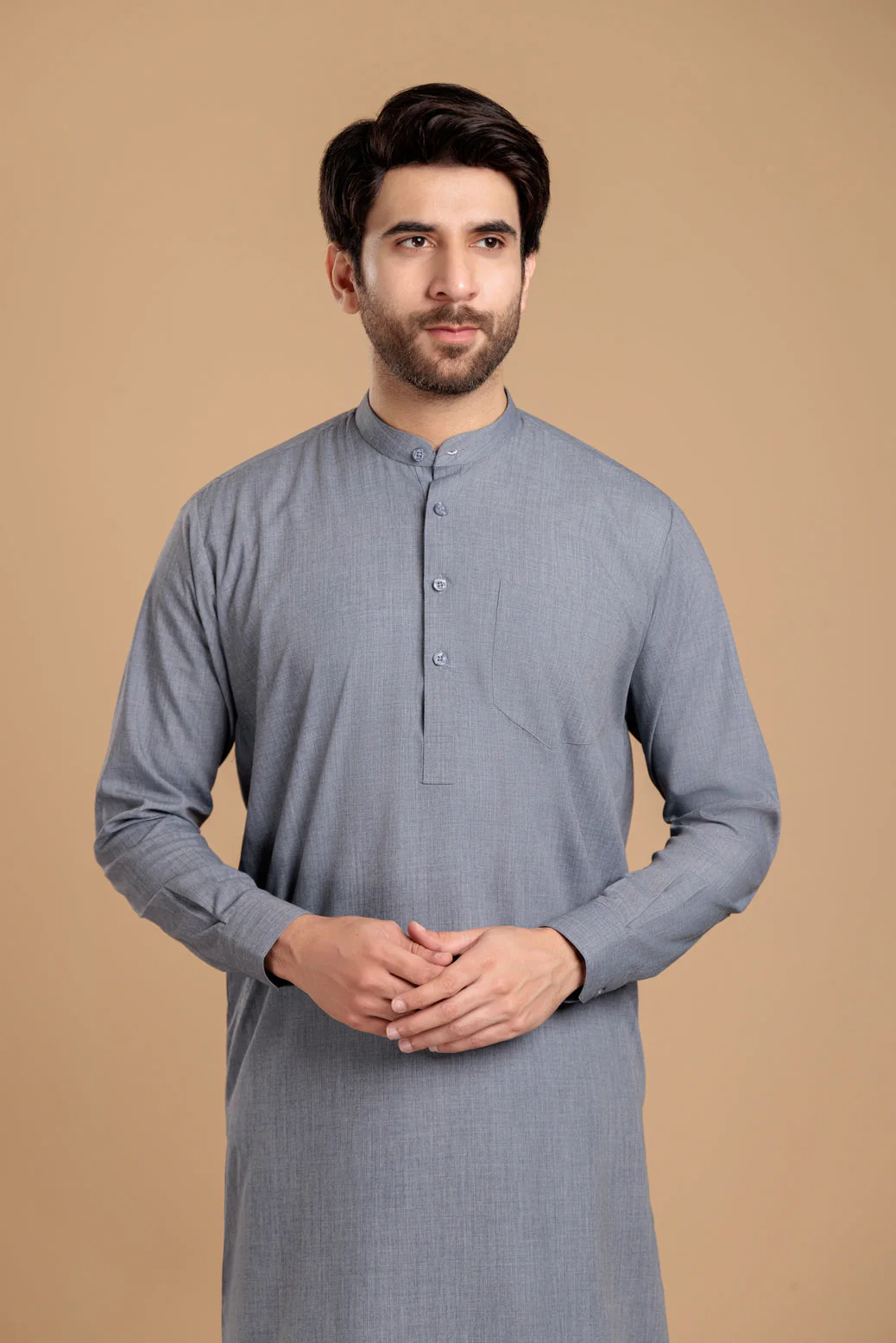 CHARCOAL-BLENDED-SHALWAR SUIT- (GSBS23-014) - Image 4
