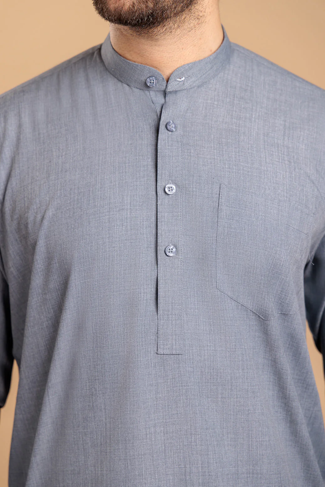 CHARCOAL-BLENDED-SHALWAR SUIT- (GSBS23-014) - Image 5