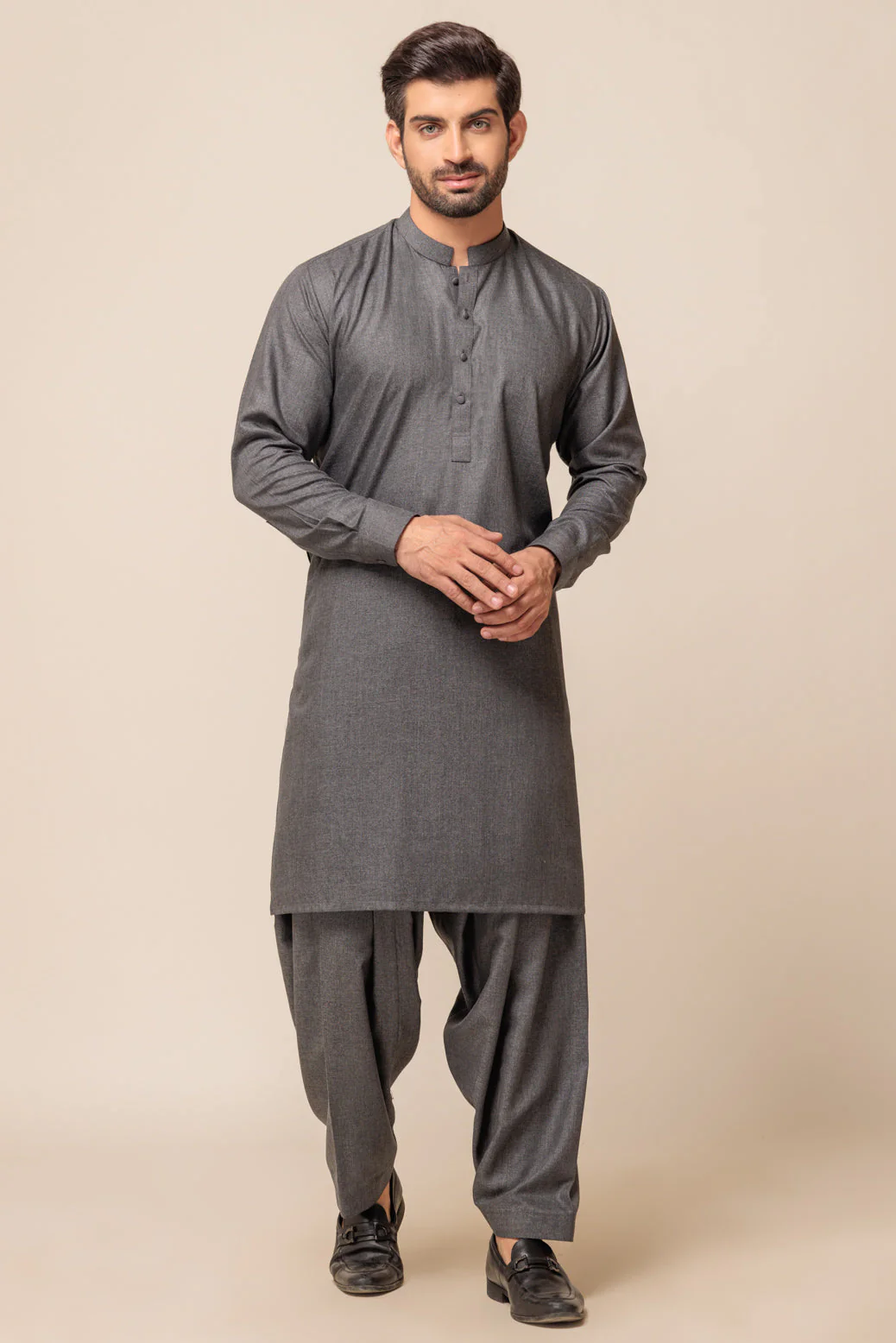 CHARCOAL-BLENDED-SHALWAR SUIT - (GSBW23-039) - Image 3