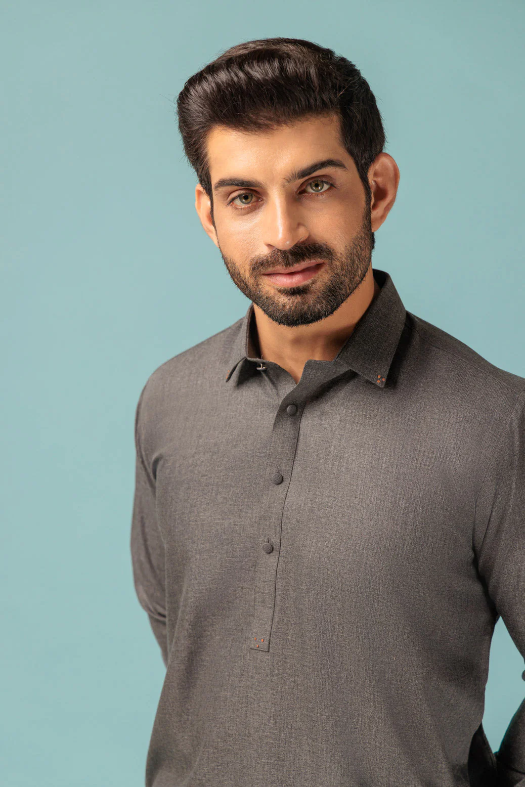 CHARCOAL-BLENDED-SHALWAR SUIT - (GSSW23-077) - Image 2