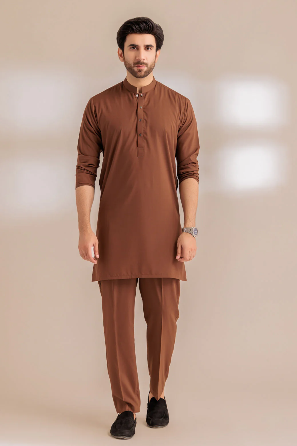 CHOCO-BLENDED-KURTA PAJAMA TROUSER - (KSS23-055) - Image 3