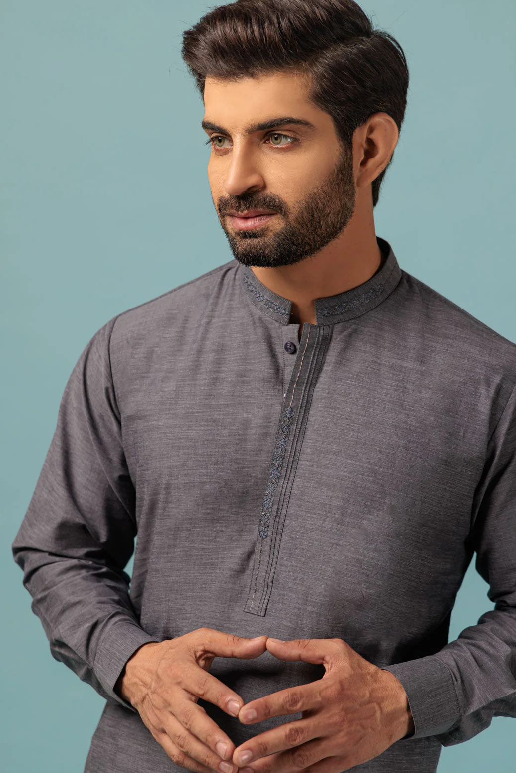 COAL-YARN DYED-KURTA SHALWAR - (KSRW23-011) - Image 2