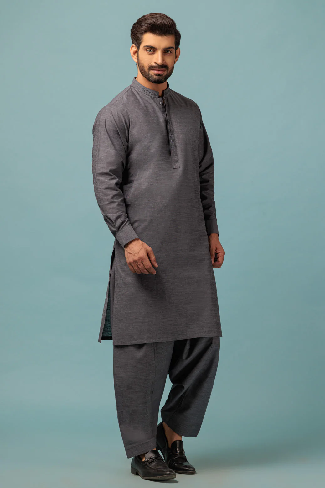 COAL-YARN DYED-KURTA SHALWAR - (KSRW23-011) - Image 4