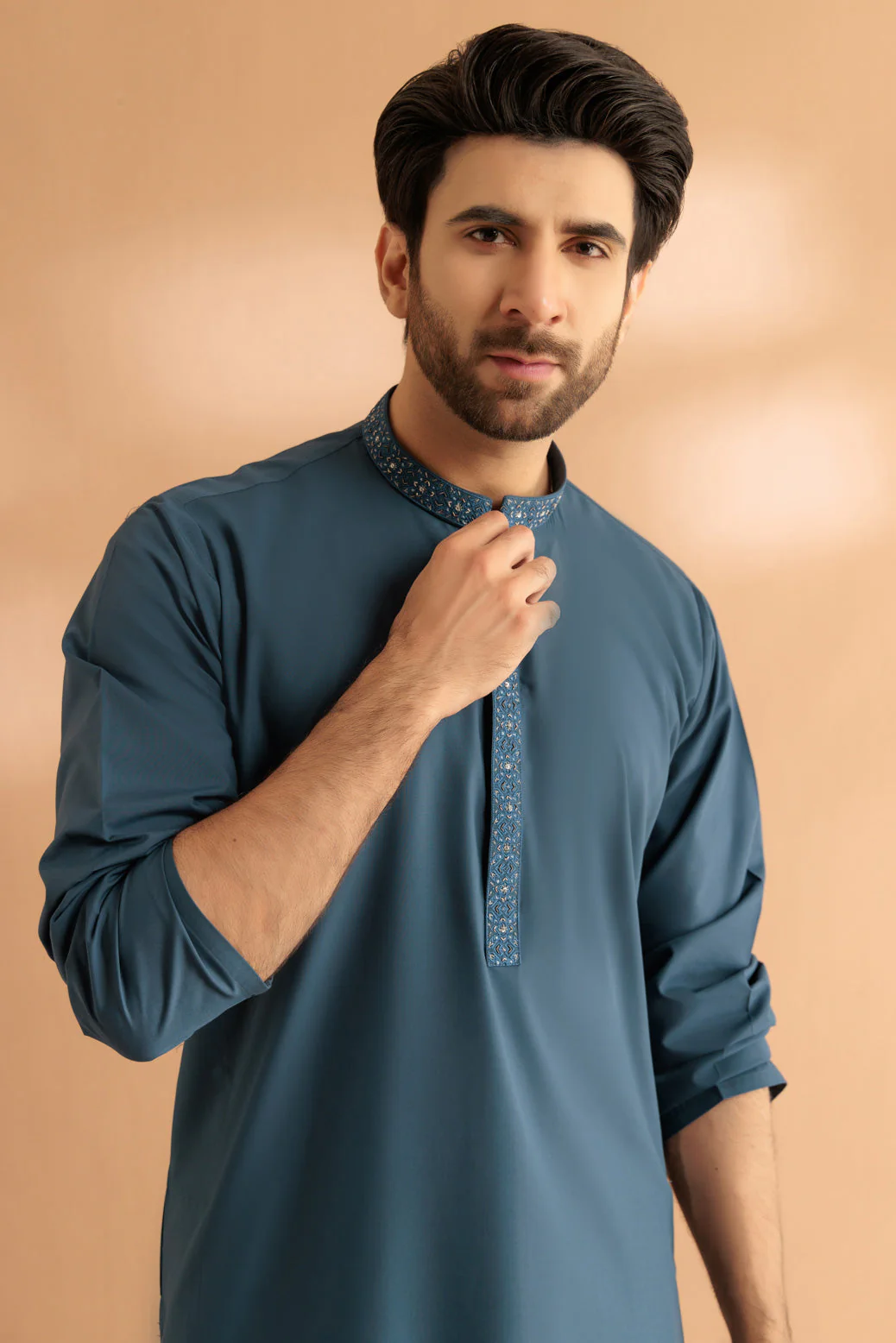 COBALT-BLENDED-KURTA SHALWAR - (KSRS24-022) - Image 4
