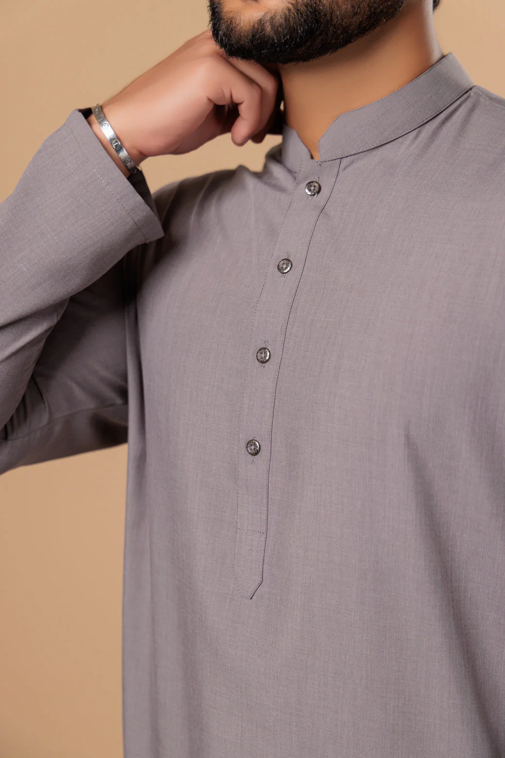 COIN-BLENDED-KURTA PAJAMA TROUSER- (KSS23-050) - Image 3