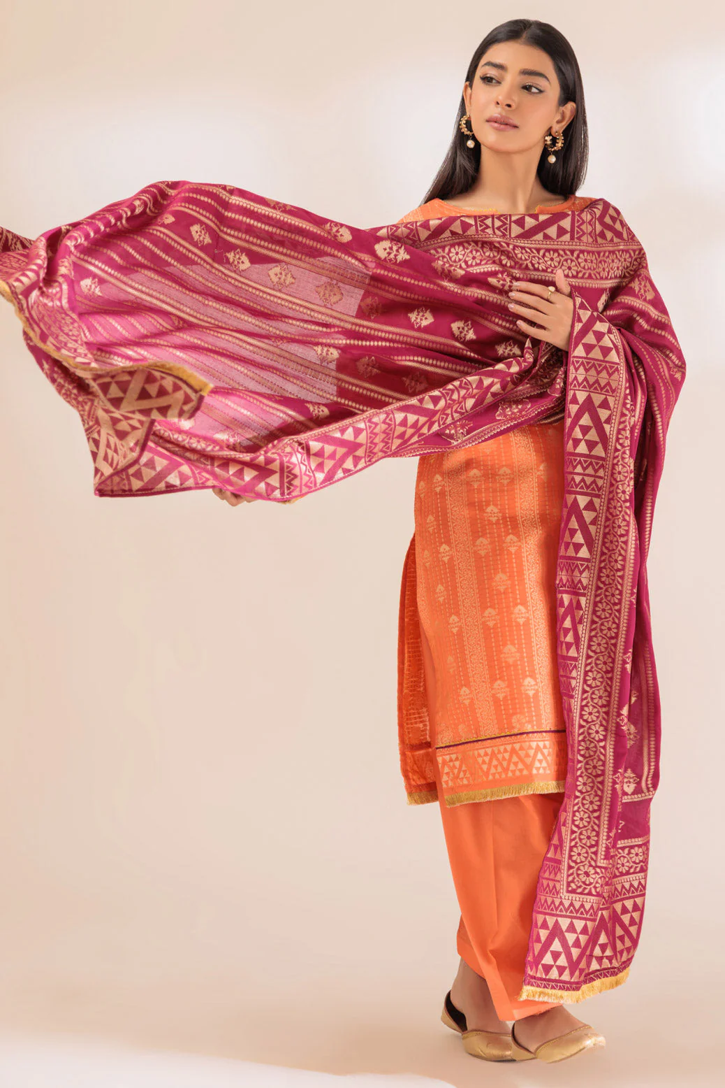 CORAL-JACQUARD-3 PIECE (JAS233P28) - Image 4