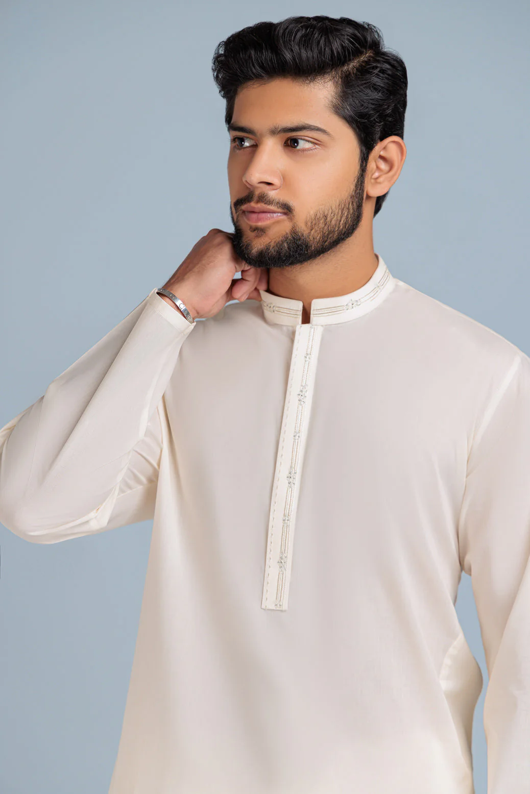 CREAM-BLENDED-KURTA SHALWAR (KSRS23-062) - Image 3