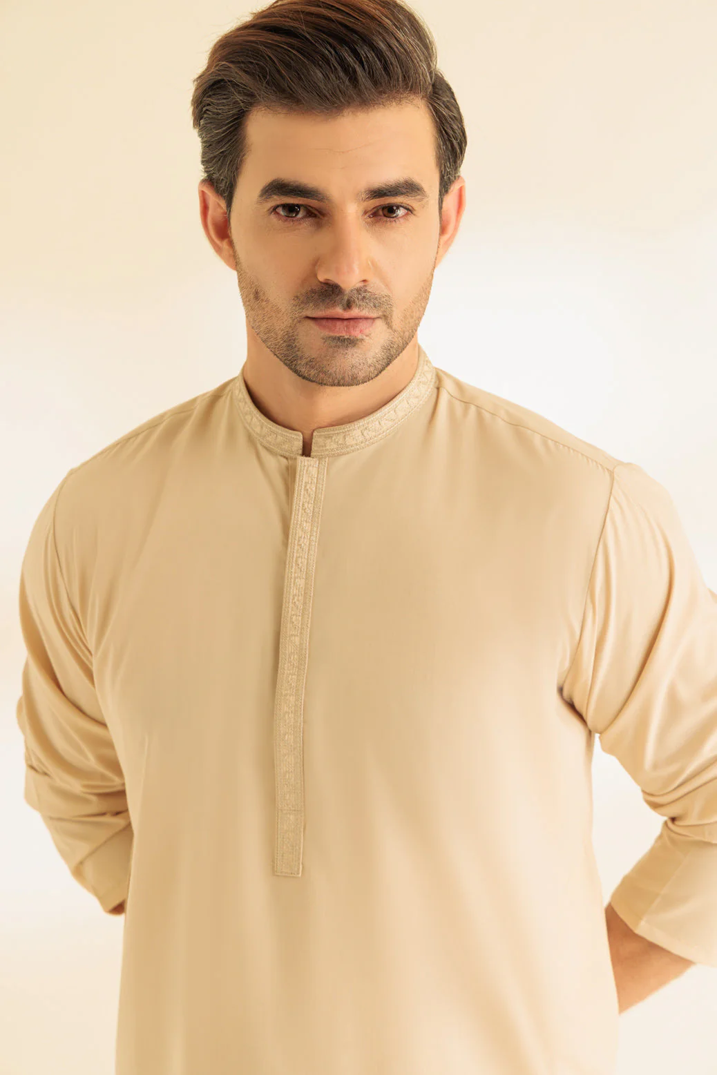 CREAM-BLENDED-KURTA SHALWAR - (KSRS24-042) - Image 4
