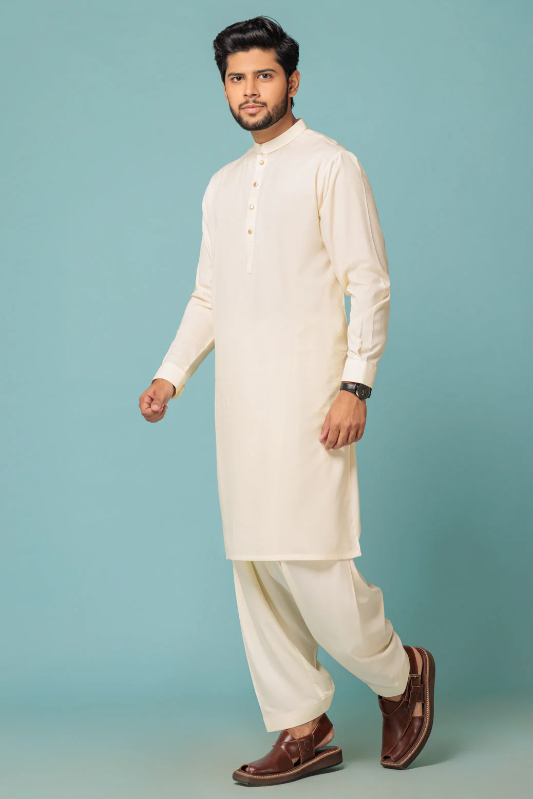 CREAM-BLENDED-KURTA SHALWAR - (KSRW23-042) - Image 5