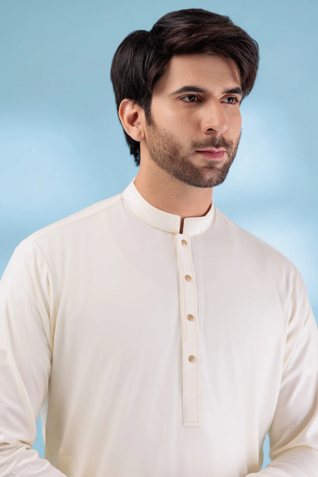 CREAM-BLENDED-KURTA SHALWAR - (KSW23-019) - Image 3