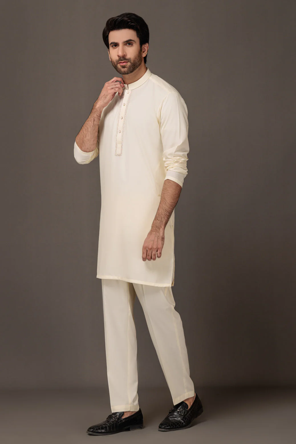 CREAM-BLENDED-KURTA SHALWAR - (KSW23-020) - Image 4
