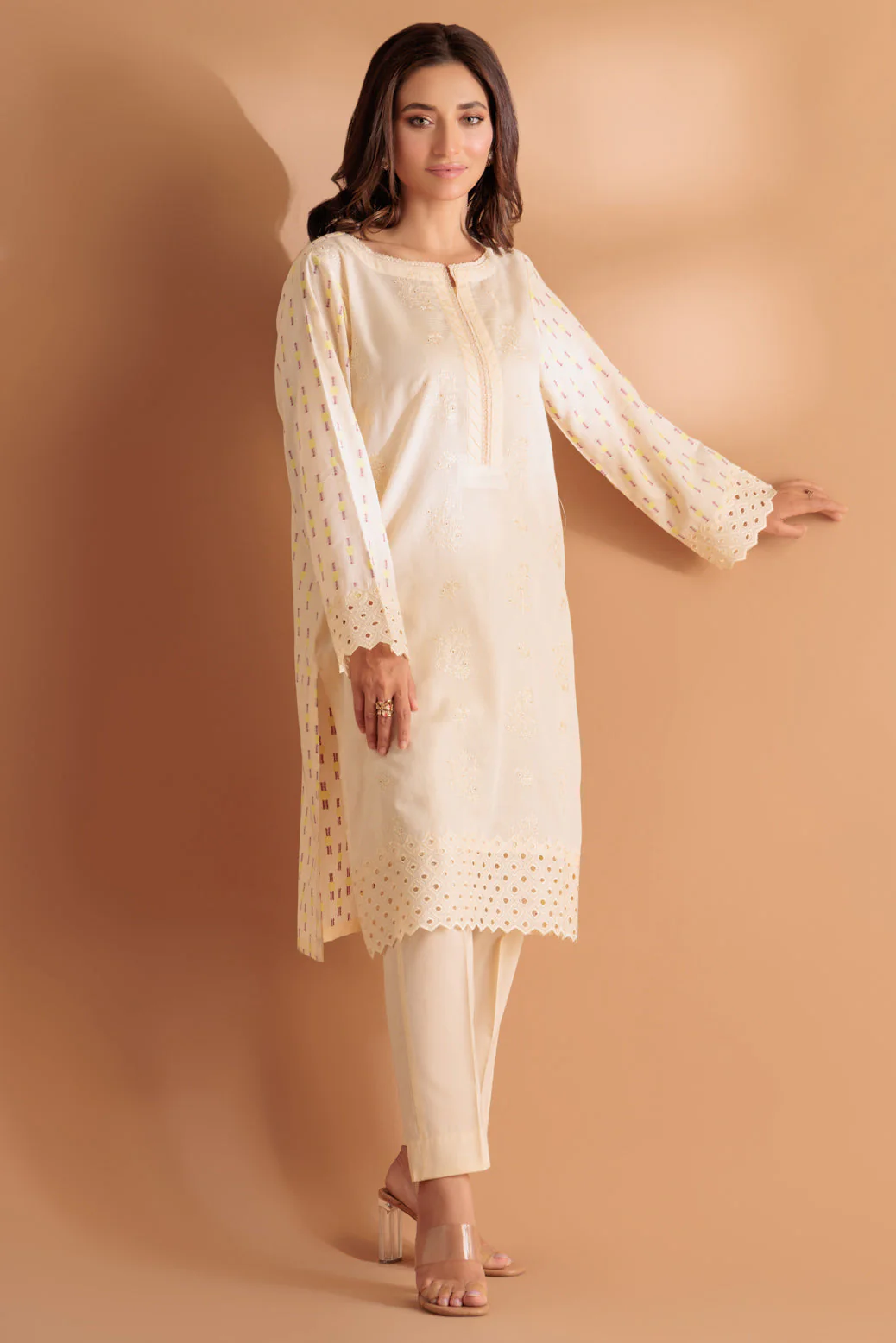 CREAM-JACQUARD-2 PIECE (SS5242P08) - Image 4