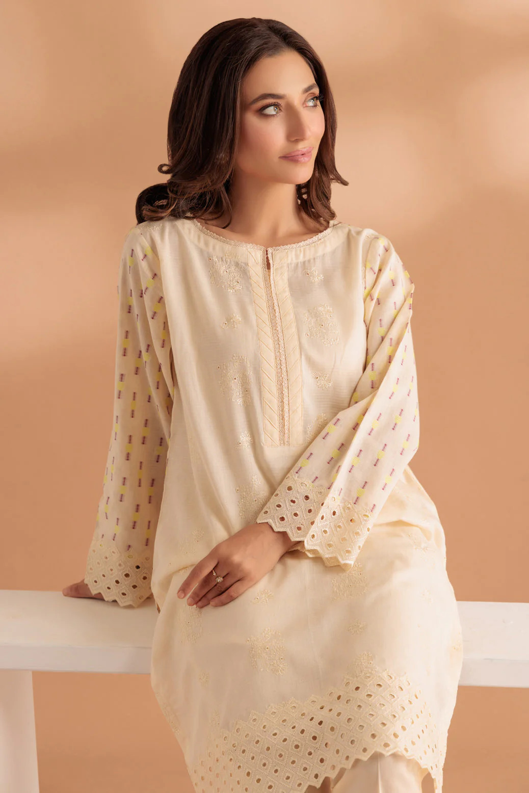 CREAM-JACQUARD-2 PIECE (SS5242P08) - Image 5