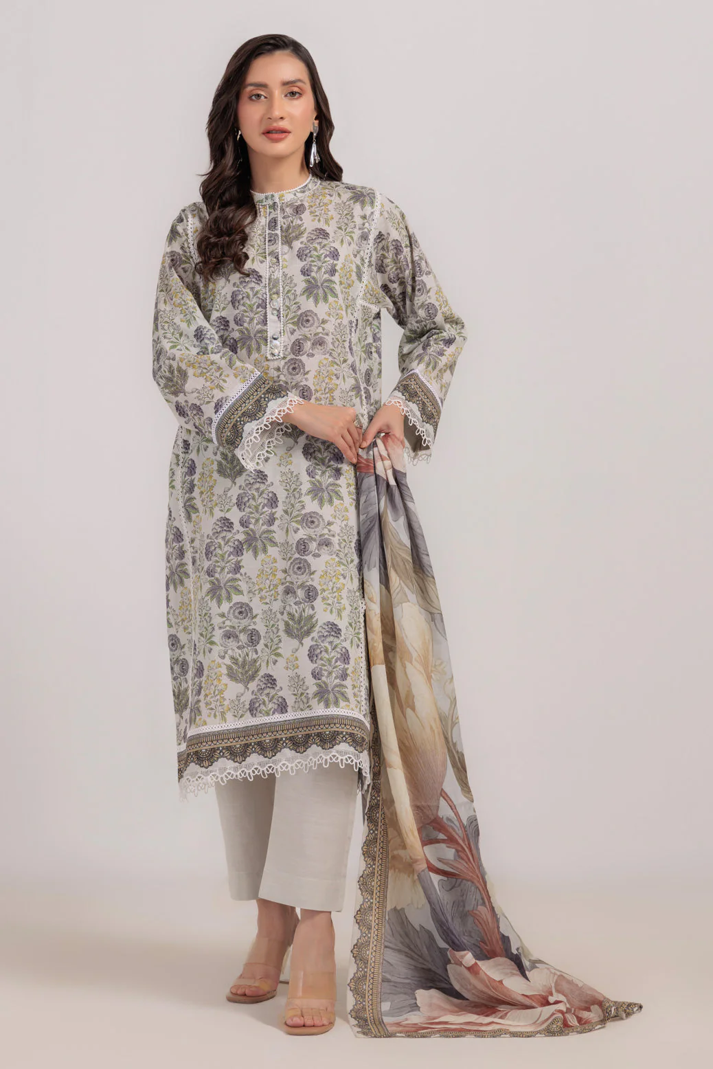 CREAM-KHADDAR-3 PIECE (WS2243P29) - Image 3