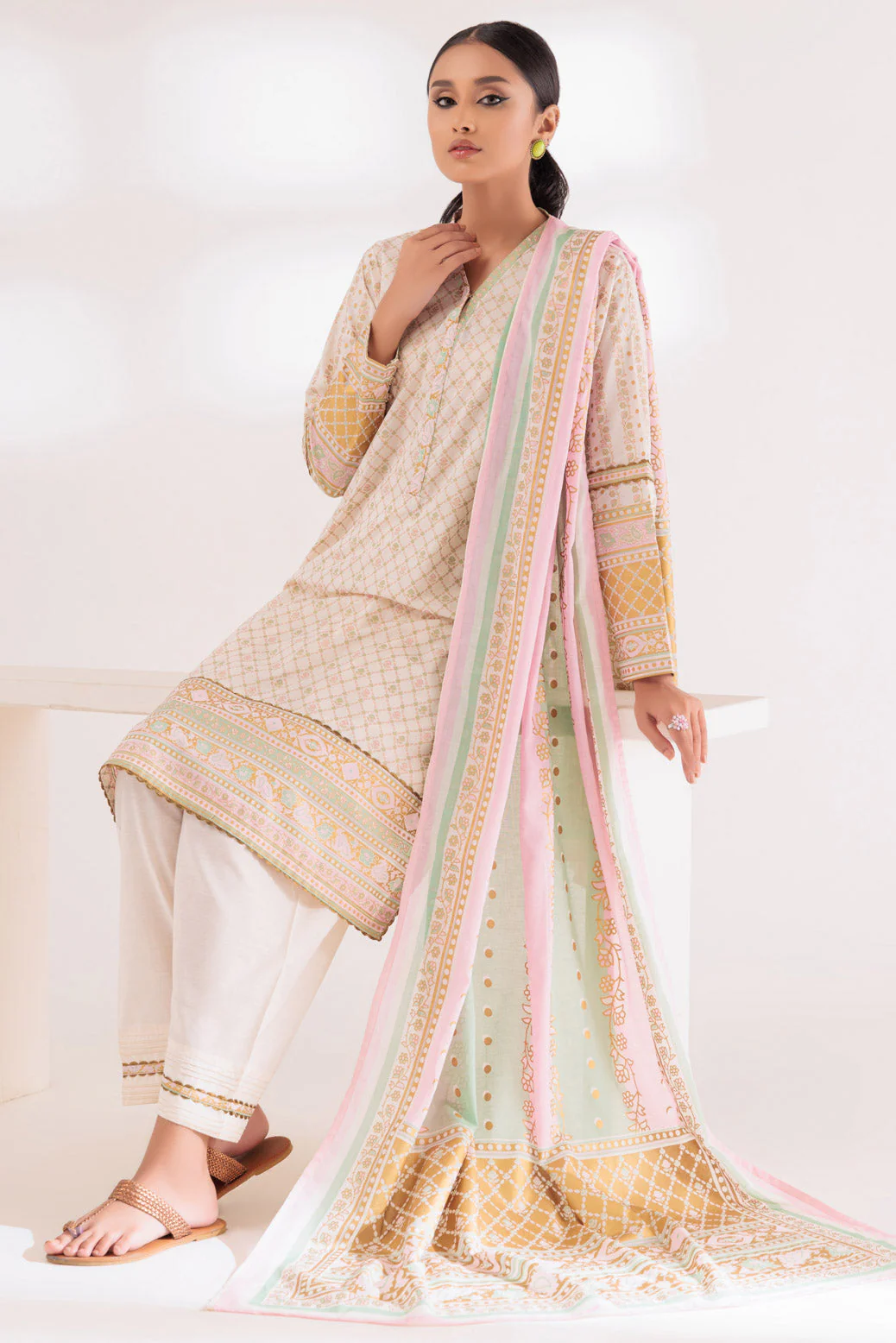CREAM-LAWN-3 PIECE (SAS233P84) - Image 5