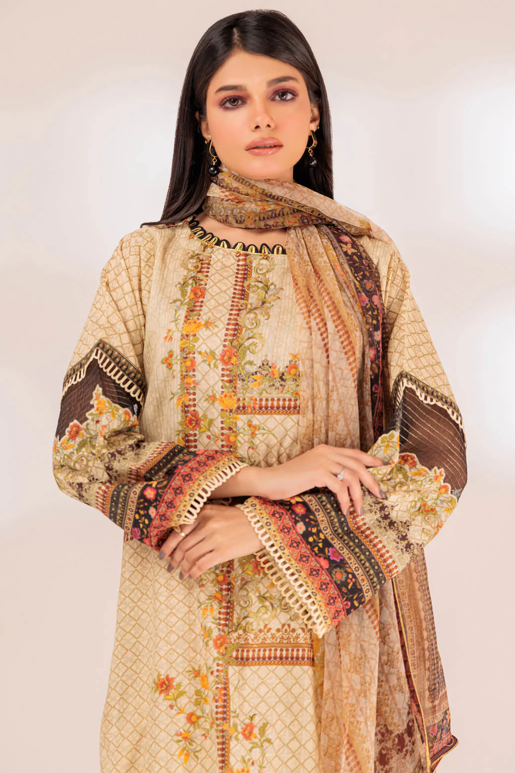 CREAM-LAWN-3 PIECE (SSS233P45) - Image 4