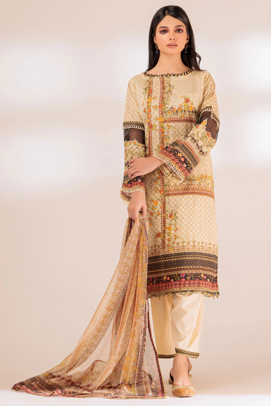 CREAM-LAWN-3 PIECE (SSS233P45) - Image 5