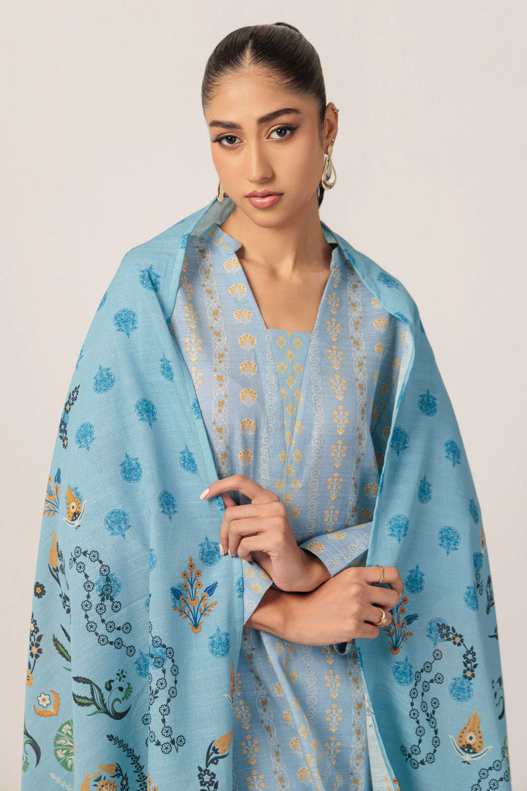 CYAN-KHADDAR-3 PIECE (WS6243P49) - Image 4