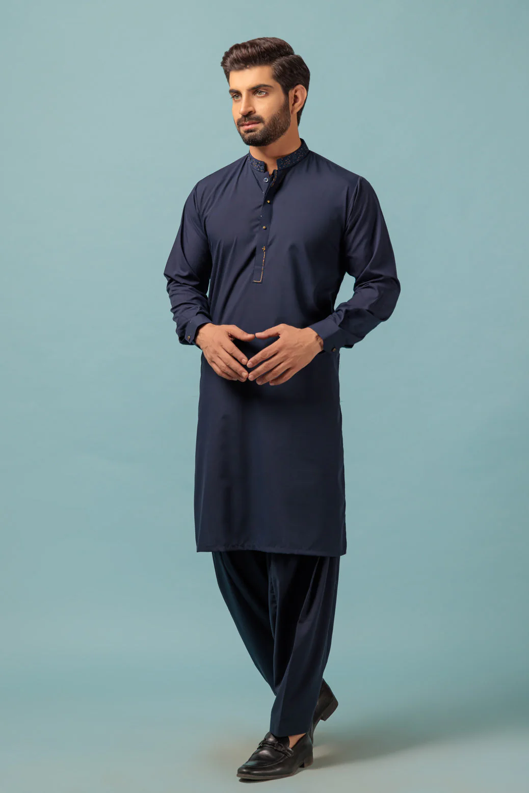 D-BLUE-BLENDED-KURTA SHALWAR - (KSRW23-009) - Image 2